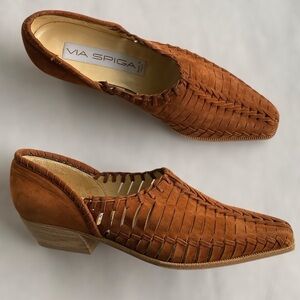 Via Spiga Woven Leather Shoes